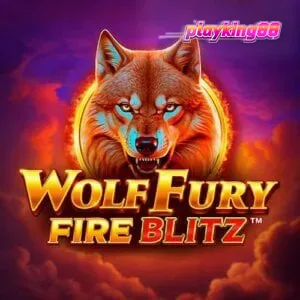Tampilan visual gulungan slot Wolf Fury Fire Blitz dengan tema serigala dan api
